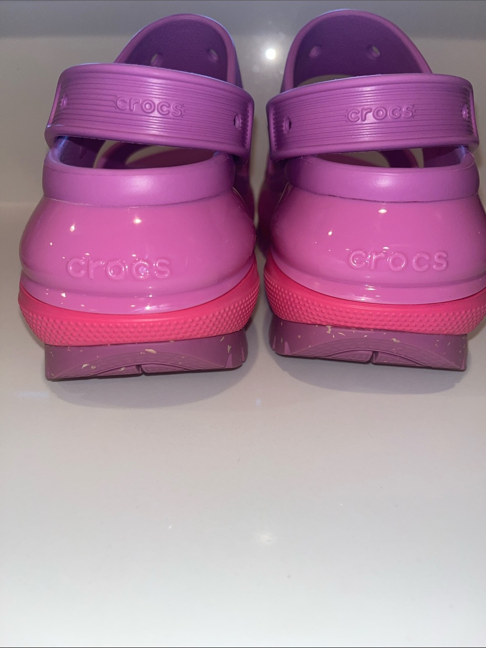 CROCS MEGA CRUSH Chunky Platform Sandal in Purple & Hot Pink. Women’s 8/Men’s 6 - Picture 14 of 16